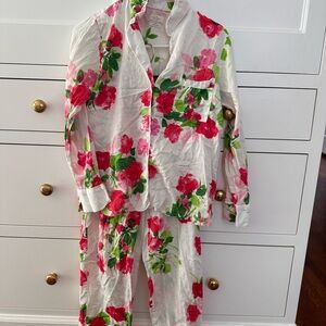 kate spade Floral Pajama Set - Red and Green